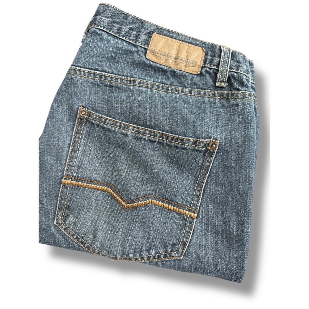 Michael Brandon Jeans Mens 36x30 (36x 29) Blue Denim‎ Straight Leg Casual Pants